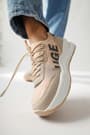 Mintra Bej Dalgıç Kumaş Baksılı Sneakers
