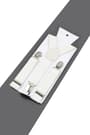 White 3 Clip On Elastic Kids' Belt Suspender