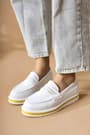 Nancy Beyaz Oxford Loafer Ayakkabı