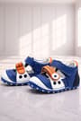 Nino Anatomic Orange Genuine Leather Shoes Summer First Step Navy White