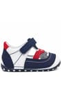 Genuine Leather Navy Blue Velcro Baby Boy First Step Shoes