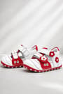 Nino Genuine Leather Red Velcro Summer First Step Shoes K.19