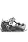 Nino Genuine Leather Tufted Silver Anatomic Shoes Summer First Step Grey