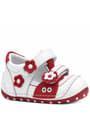 Nino Anatomic White Red Polish Genuine Leather Shoes Summer First Step