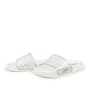 Pienn Shiny White Thick Banded Girl's Slippers
