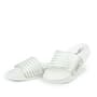 Pienn Shiny White Thick Banded Girl's Slippers