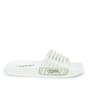 Pienn Shiny White Thick Banded Girl's Slippers