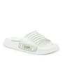 Pienn Shiny White Thick Banded Girl's Slippers