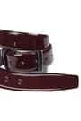 Bordo Rugan 3,5 cm Metal Tokalı Erkek Kemer