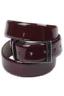 Bordo Rugan 3,5 cm Metal Tokalı Erkek Kemer