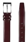 Bordo Rugan 3,5 cm Metal Tokalı Erkek Kemer