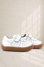 Rakerplus Bob Hakiki Deri Beyaz Barefoot Cırtlı Lastikli Bebek Sneaker Ayakkabı R840-BE.25