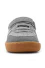 Rakerplus Bob Hakiki Deri Gri Barefoot Cırtlı Lastikli Bebek Sneaker Ayakkabı R840-GR.25