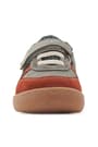 Rakerplus Bob Hakiki Deri Gri Yeşil Barefoot Cırtlı Lastikli Bebek Sneaker Ayakkabı R840-GRYT.25