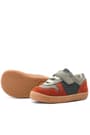 Rakerplus Bob Hakiki Deri Gri Yeşil Barefoot Cırtlı Lastikli Bebek Sneaker Ayakkabı R840-GRYT.25