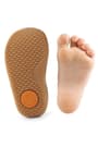 Rakerplus Bob Hakiki Deri Kum Rengi Barefoot Cırtlı Lastikli Bebek Sneaker Ayakkabı R840-KMGR.25