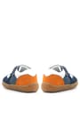 Rakerplus Bob Hakiki Deri Lacivert Beyaz Barefoot Cırtlı Lastikli Bebek Sneaker Ayakkabı R840-LBETU.25