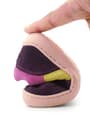 Rakerplus Bob Hakiki Deri Mor Pembe Barefoot Cırtlı Lastikli Bebek Sneaker Ayakkabı R840-MOPSA.25
