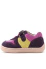 Rakerplus Bob Hakiki Deri Mor Pembe Barefoot Cırtlı Lastikli Bebek Sneaker Ayakkabı R840-MOPSA.25