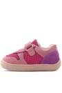 Rakerplus Bob Hakiki Deri Pembe Mor Barefoot Cırtlı Lastikli Bebek Sneaker Ayakkabı R840-PMO.25