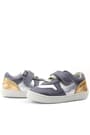 Rakerplus Bob Hakiki Deri Platin Gümüş Barefoot Cırtlı Lastikli Bebek Sneaker Ayakkabı R840-PLG.25