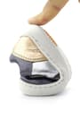 Rakerplus Bob Hakiki Deri Platin Gümüş Barefoot Cırtlı Lastikli Bebek Sneaker Ayakkabı R840-PLG.25