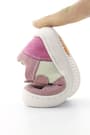 Rakerplus Bob Hakiki Deri Pudra Pembe Barefoot Cırtlı Lastikli Bebek Sneaker Ayakkabı R840-PUP.25