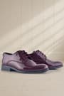 Rakerplus Claret Red Patent Leather Laced Metal Detailed Oxford Children's Classic Shoes 3020-BORRDT-B.35