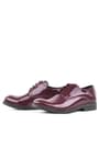 Rakerplus Claret Red Pattent Leather Lace up Oxford Kids Shoes 3020-BORR-B.36