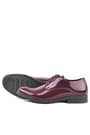 Rakerplus Claret Red Pattent Leather Lace up Oxford Kids Shoes 3020-BORR-B.36