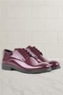 Rakerplus Claret Red Pattent Leather Lace up Oxford Kids Shoes 3020-BORR-B.36