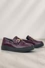 Rakerplus Burgundy Buckle Loafer Children's Classic Shoes 3052-BOR.36