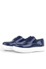 Rakerplus Derby Navy Blue Patient Leather White Sole Kids Classic Shoes 3024-LR-B.26