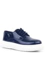Rakerplus Derby Navy Blue Patient Leather White Sole Kids Classic Shoes 3024-LR-B.26