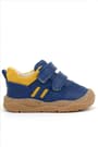 Rakerplus Schaggy Genuine Leather Navy Blue Yellow Baby Sports Shoes