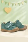 Rakerplus Dino Genuine Leather Green High Ankle Baby Shoes