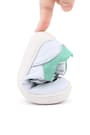 Rakerplus Bob Hakiki Deri Beyaz Nubuk Yeşil Cırtlı Bebek Sneaker Ayakkabı