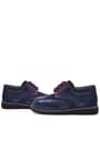 Rakerplus Hidra Patent Leather Suede Navy Blue Lace up Baby Shoes