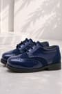 Rakerplus Titan Classic Patent Leather and Suede Baby Boy Classic Dress Shoes