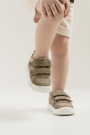 Rakerplus Schaggy Genuine Leather Sand Color Cream Baby Sports Shoes