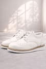 Rakerplus Cream Patent Leather Laced Baby Boy Classic Shoes