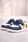 Rakerplus Genuine Leather Anatomic Navy Blue White Baby Sports Shoes