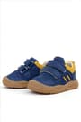 Rakerplus Schaggy Genuine Leather Navy Blue Yellow Baby Sports Shoes