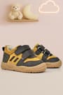 Rakerplus Schaggy Genuine Leather Brown Brown Velcro Baby Sneakers