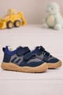 Rakerplus Schaggy Genuine Leather Navy Blue Baby Sports Shoes