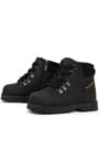 Rakerplus Genuine Leather Black Furry Zippered Babies Boots