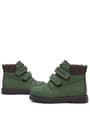 Rakerplus Neson Genuine Leather Green Fur-Lined Velcro Unisex Baby Boots