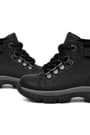 Rakerplus Genuine Leather Black Furry Babies Boots Shoes