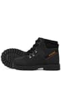 Rakerplus Genuine Leather Black Furry Zippered Babies Boots