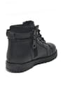 Rakerplus Griffon Genuine Leather Black Zippered Boots for Baby Boy